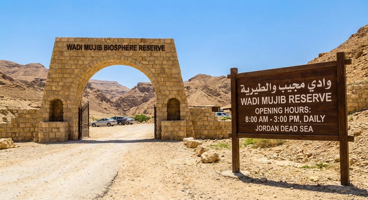 Wadi Mujib reserve entrance and opening times